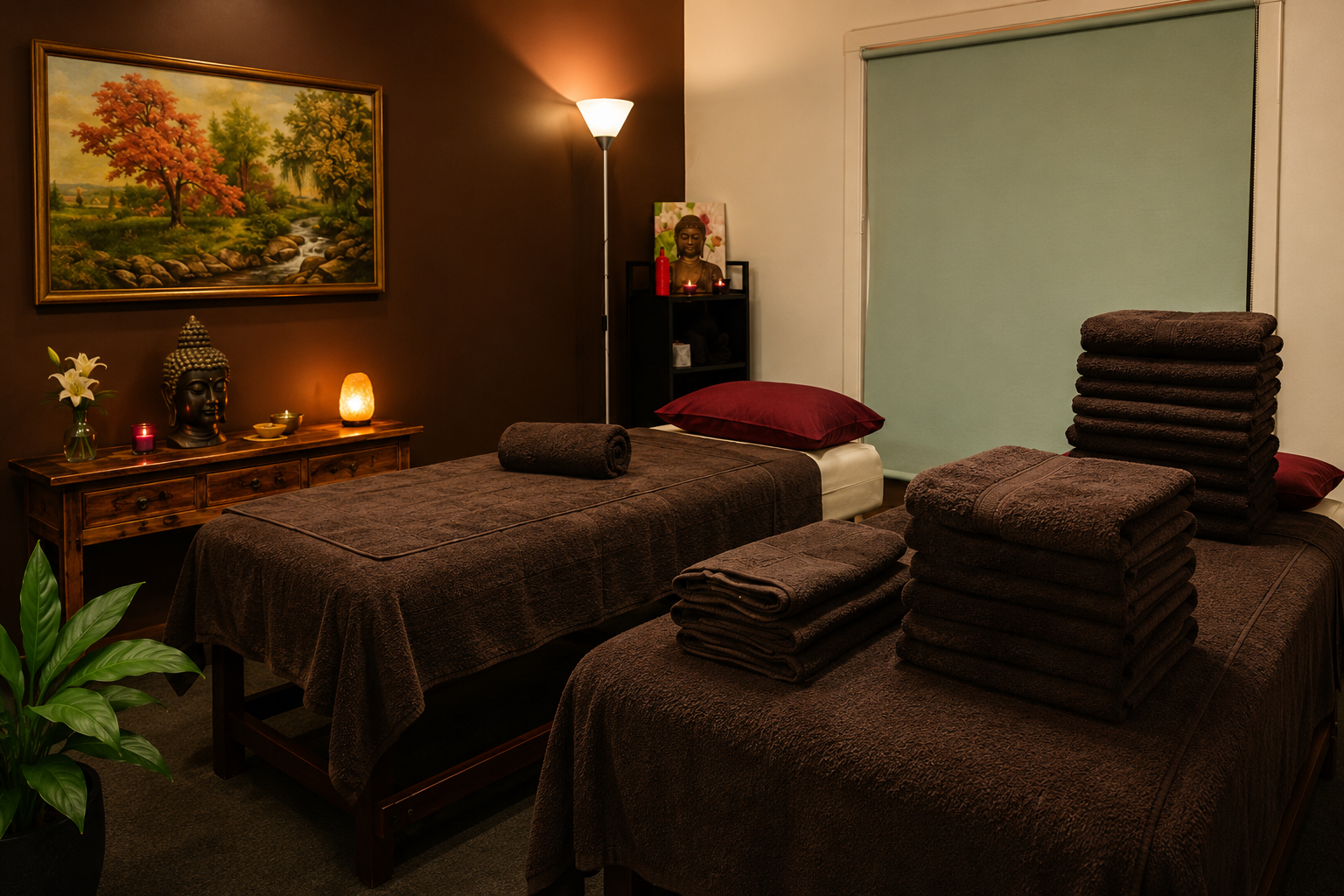 Island Spice Day Spa warm massage treatment room