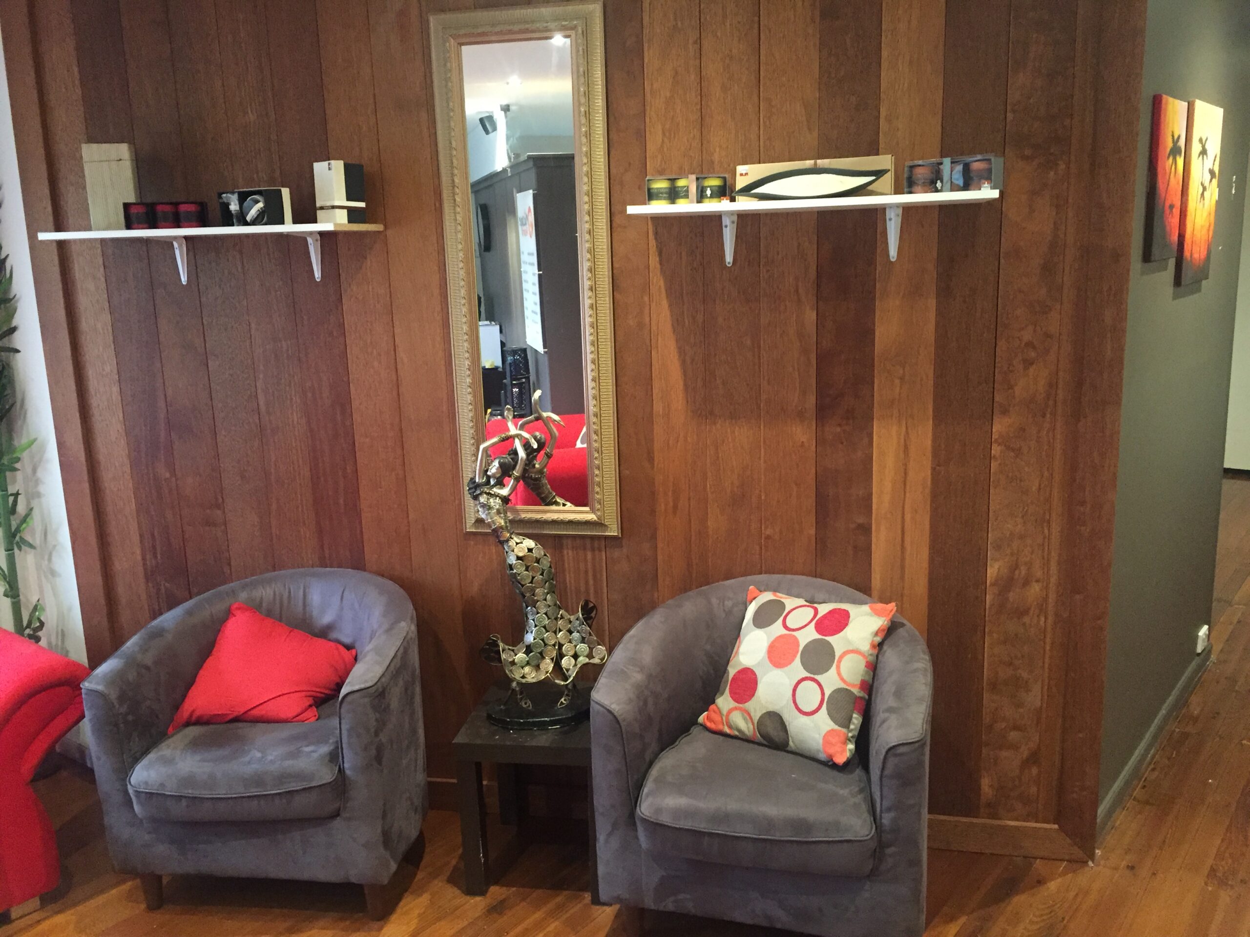 Massage Resort timber feature wall